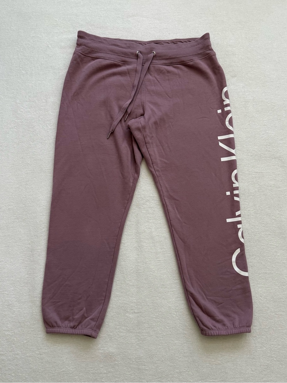 Calvin Klein Logo Jogger Sweatpants Women’s XL Fleece Athleisure Cotton